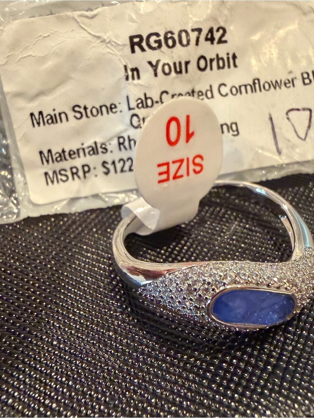 BP RG60742 In Your Orbit Blue Ring Size 10
